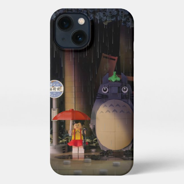 Brick built Totoro iPhone 13 Case (Back)