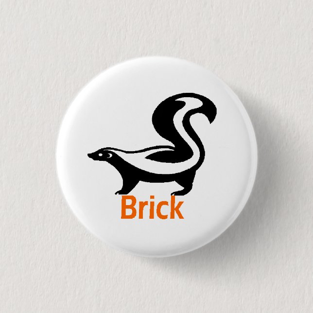 Brick Butten Pinback Button (Front)