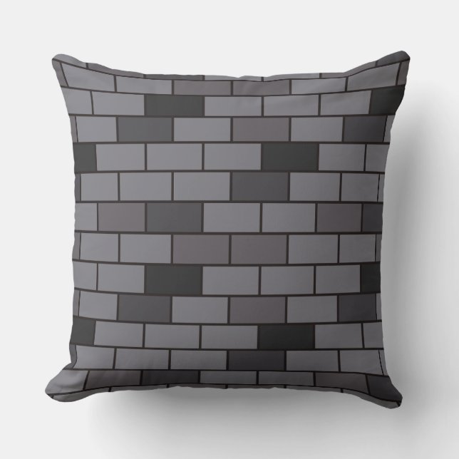 Brick by Brick Throw Pillow (Front)