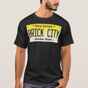 Brick City Newark NJ City New Jersey license plate T-Shirt