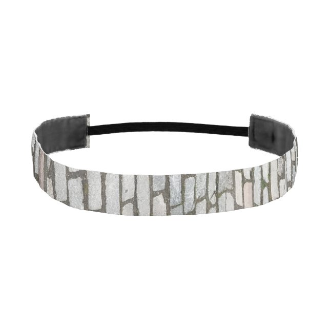 Brick Cobblestone Street Pathway Nature Photograph Athletic Headband (Front)