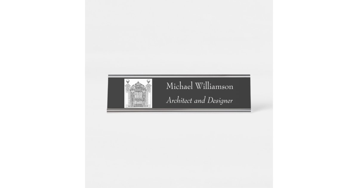 Brick Columns Gate Architect Home Realtor Business Desk Name Plate Zazzle Com Brick Columns Gate Architect Home Realtor Business Desk Name Plate Zazzle Com