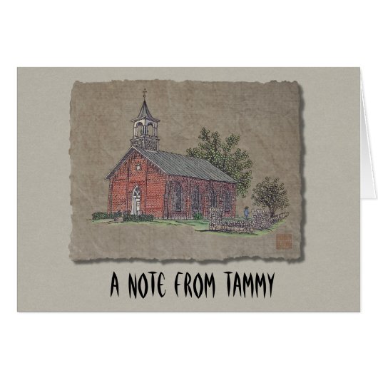 Brick Country Church Cards (Front Horizontal)