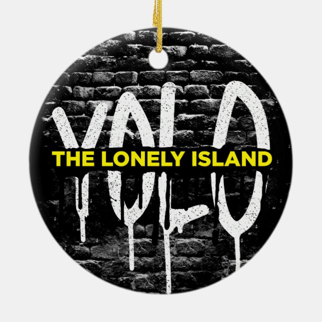 Brick Drip Ceramic Ornament (Back)