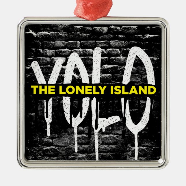 Brick Drip Metal Ornament (Front)