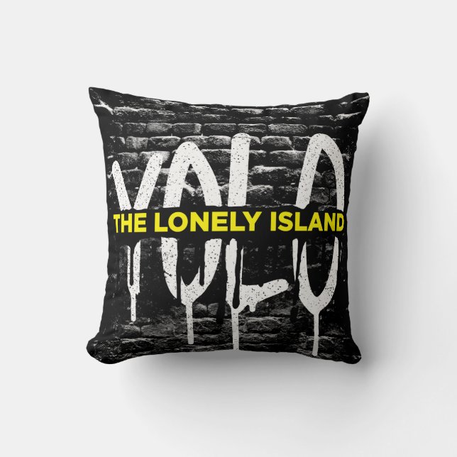 Brick Drip Throw Pillow (Front)