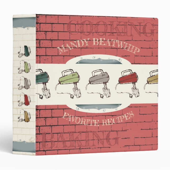Brick electric beaters cookbook recipe binder (Front/Spine)