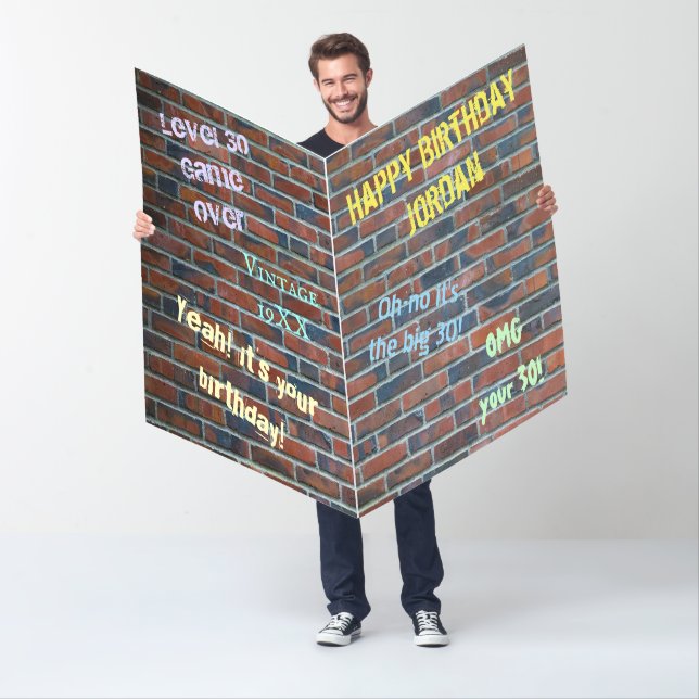 Brick Graffiti Wall Oversized Novelty Card (In Situ)