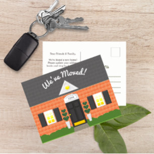 Brick House Facade New Address Postcard