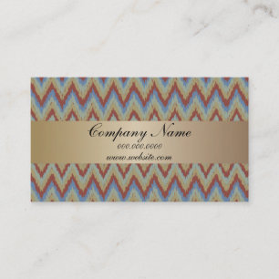 Brick Ikat ZigZag Pocket 2019 Calendar Business Card