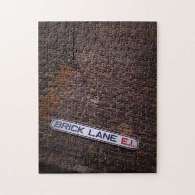 Brick Lane - London Street Sign - 11x14 - 252 pcs Jigsaw Puzzle (Vertical)