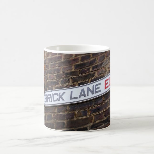 Brick Lane - London - Street Sign - Coffee Mug (Center)