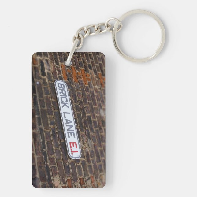 Brick Lane - London - Street Sign - Key Chain (Back)