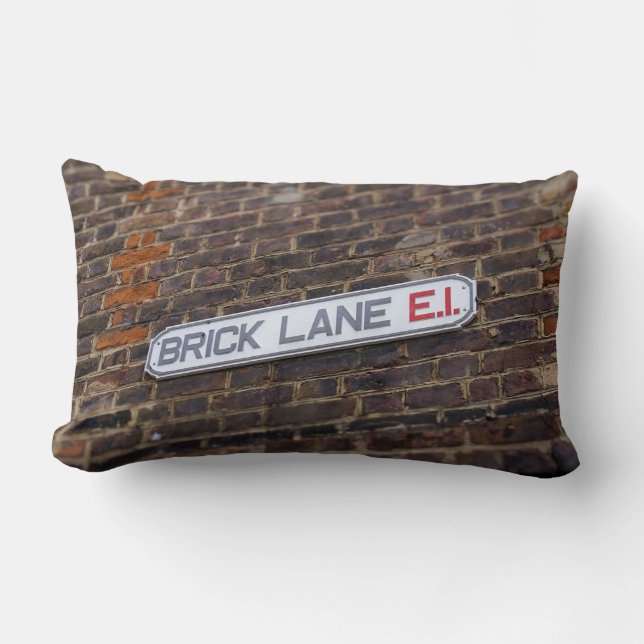 Brick Lane - London - Street Sign - Throw Pillow (Front)