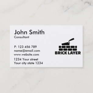 Brick layer business card
