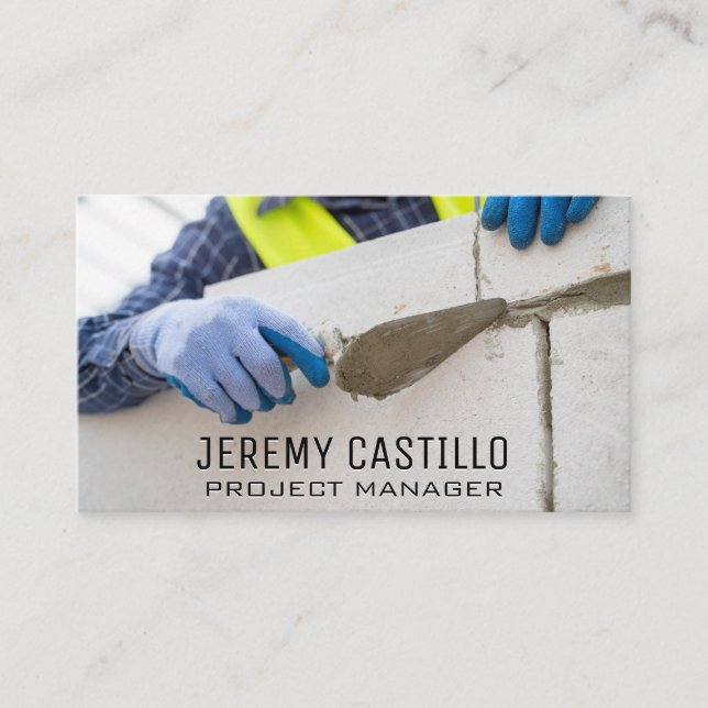 Brick Layering | Construction Services Business Card (Front)