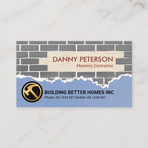 Brick Laying Masonry Works Construction Builder Business Card