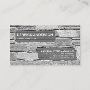 Brick Laying Renovation Construction Handyman Business Card