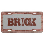 Brick Mason License Plate at Zazzle