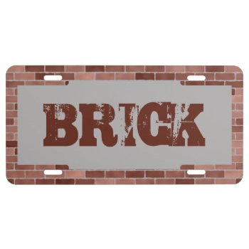 Brick Mason License Plate by Sandpiper_Designs at Zazzle