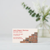 Brick Mason Masonry Business Card (Standing Front)