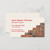 Brick Mason Masonry Business Card (Front/Back)
