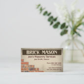 Brick Mason Masonry Business Card (Standing Front)