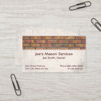 Brick Mason Masonry Business Card