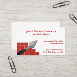 Brick Mason Masonry Business Card