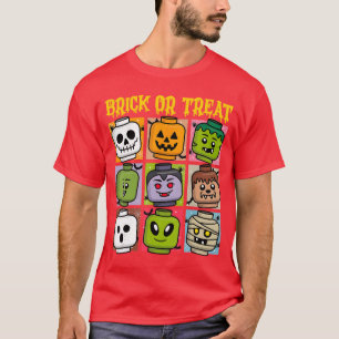 Brick or Treat Halloween Master Builder Blocks Bui T-Shirt
