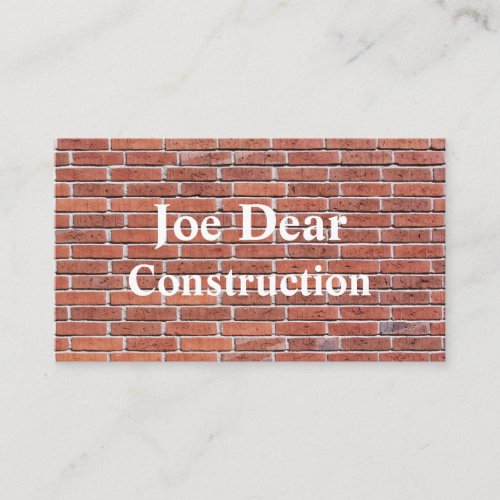 Brick Pattern for builders roofers construction Business Card