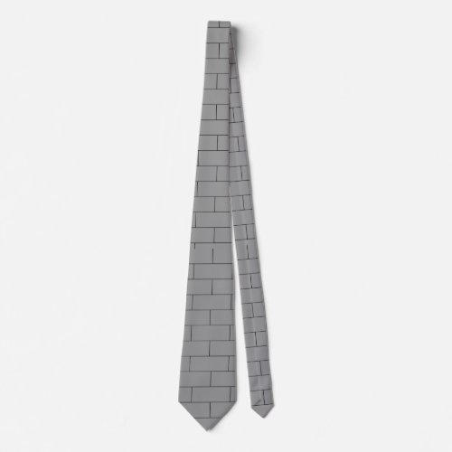 Brick Pattern Grey Neck Tie
