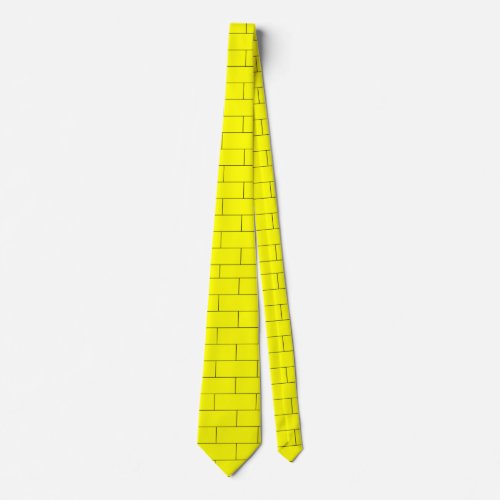Brick Pattern Yellow Neck Tie