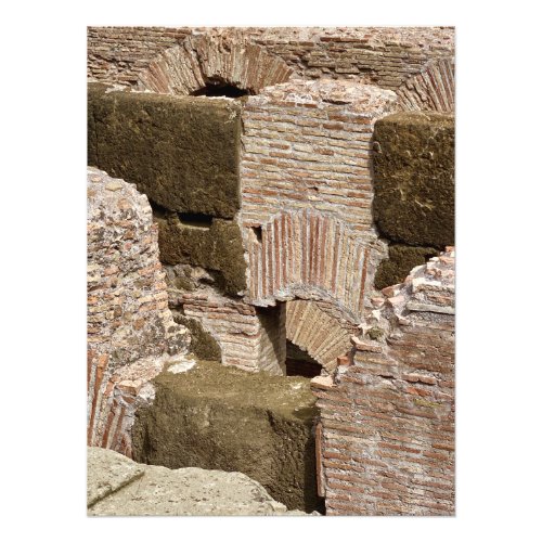 Brick Patterns in the Colosseum in Rome Italy Photo Print