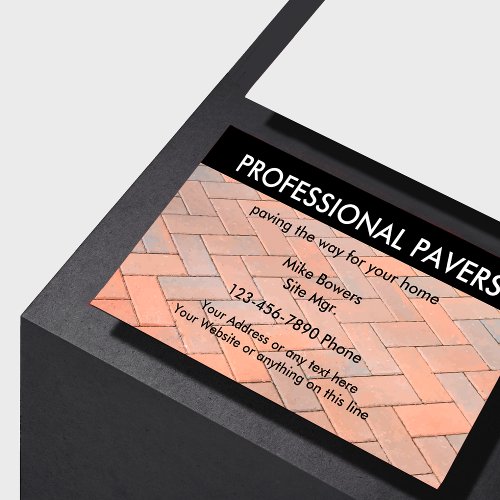 Brick Paving Business Cards