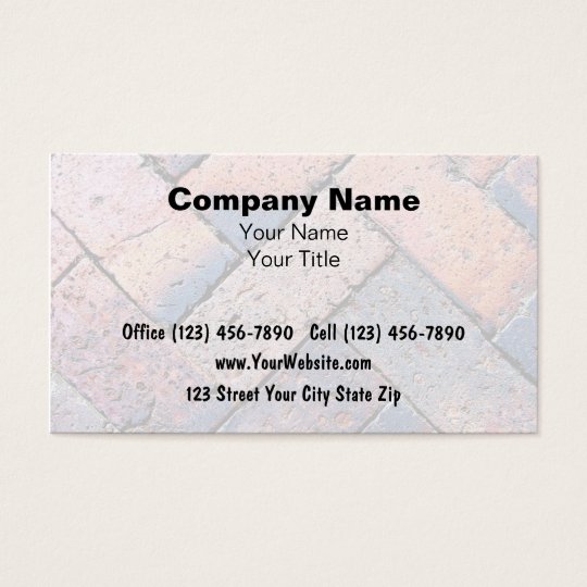 Brick Paving Business Cards