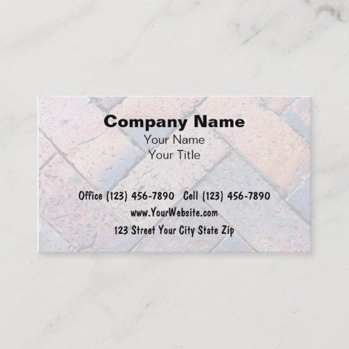 Brick Paving Business Cards
