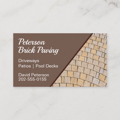 Brick Paving Patio Construction Business Card