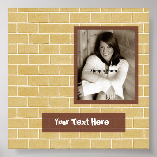 Brick Photo Graduation Autograph Poster (Front)