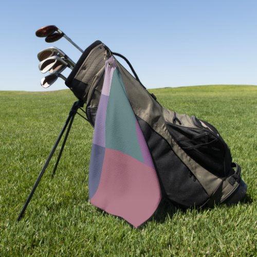 Brick Pink Purple Blue Green Color Block Print Golf Towel