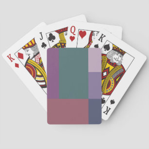 Brick Pink Purple Blue Green Color Block Print Poker Cards
