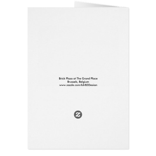 Brick Plaza at The Grand Place - Brussels, Belgium (Back)