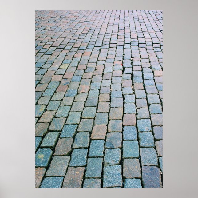 Brick Plaza at The Grand Place - Brussels, Belgium Poster (Front)