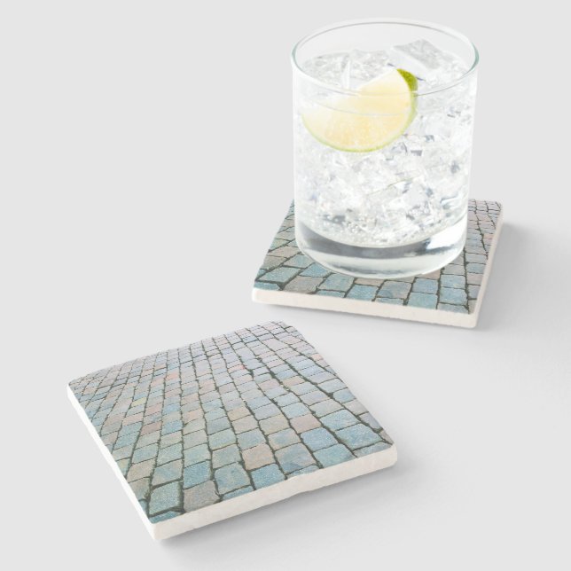 Brick Plaza at The Grand Place - Brussels, Belgium Stone Coaster (Side)