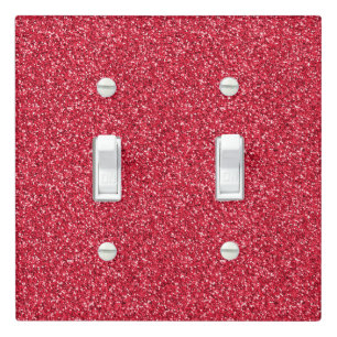 Brick Red Glitter Light Switch Cover