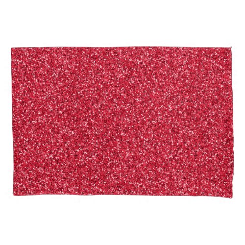 Brick Red Glitter Pillow Case