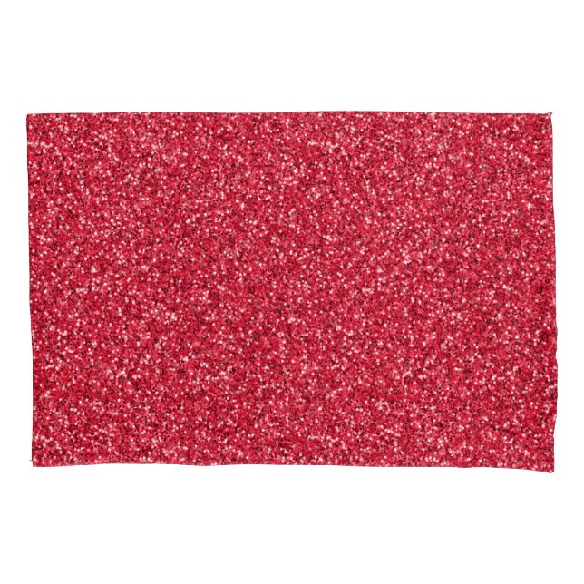 Brick Red Glitter Pillow Case (Front)
