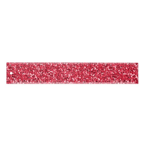 Brick Red Glitter Ruler