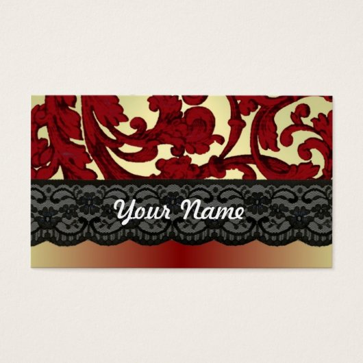 Brick red & gold damask (Front)