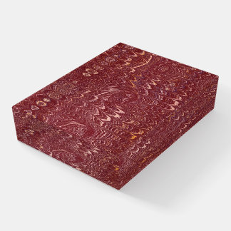 brick red marble print paperweight